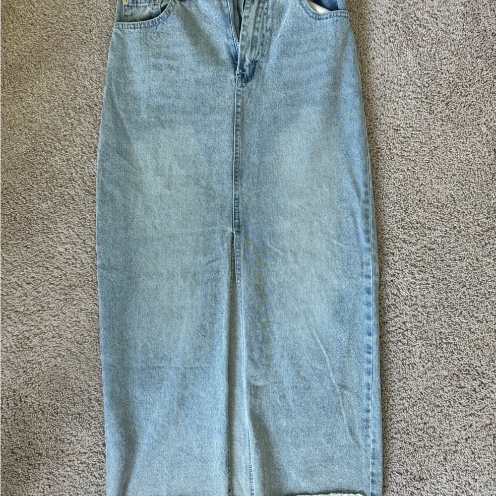 Light Blue Denim Skirt